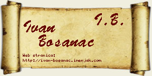 Ivan Bosanac vizit kartica
